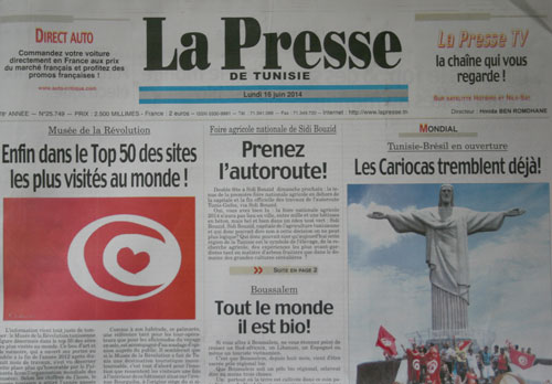 La Presse d'aujourd'hui : Une édition spéciale qui date du 16 juin 2014 !